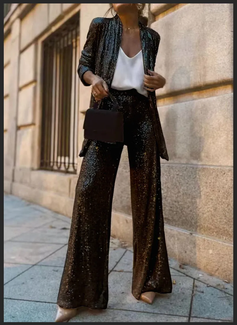 Women's Sequin Power Suit Blazer