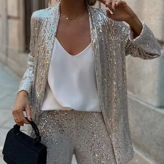 Women's Sequin Power Suit Blazer