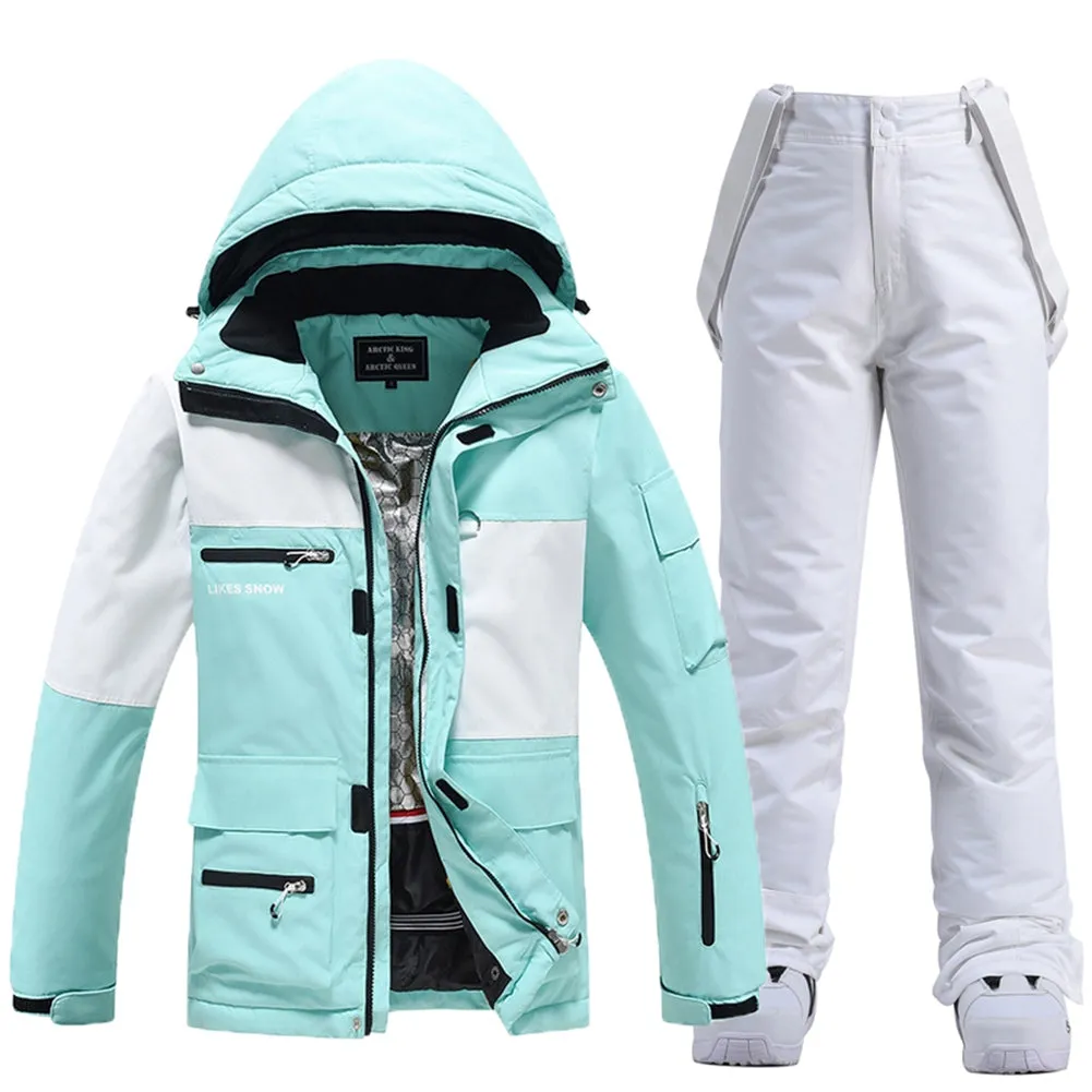 Women's Snow Activewear Insulated Cargo Jacket & Pants