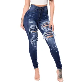 Women's Stylish Washed Ripped Jeans - GlamzLife