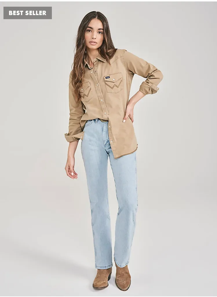 WRANGLER LADIES COWBOY CUT SLIM FIT JEAN IN BLEACH STYLE 14MWZGH
